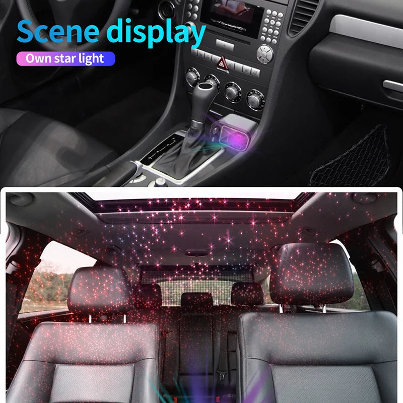 120W Metal Shell Car Cigarette Lighter Charger 4-In-1,Starry Projector Dual 80Cm Cables & Fast Charger Ports 180° Rotating