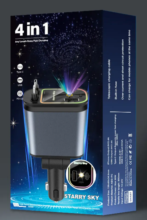 Rapido Starry Sky Car Charger 4 in 1